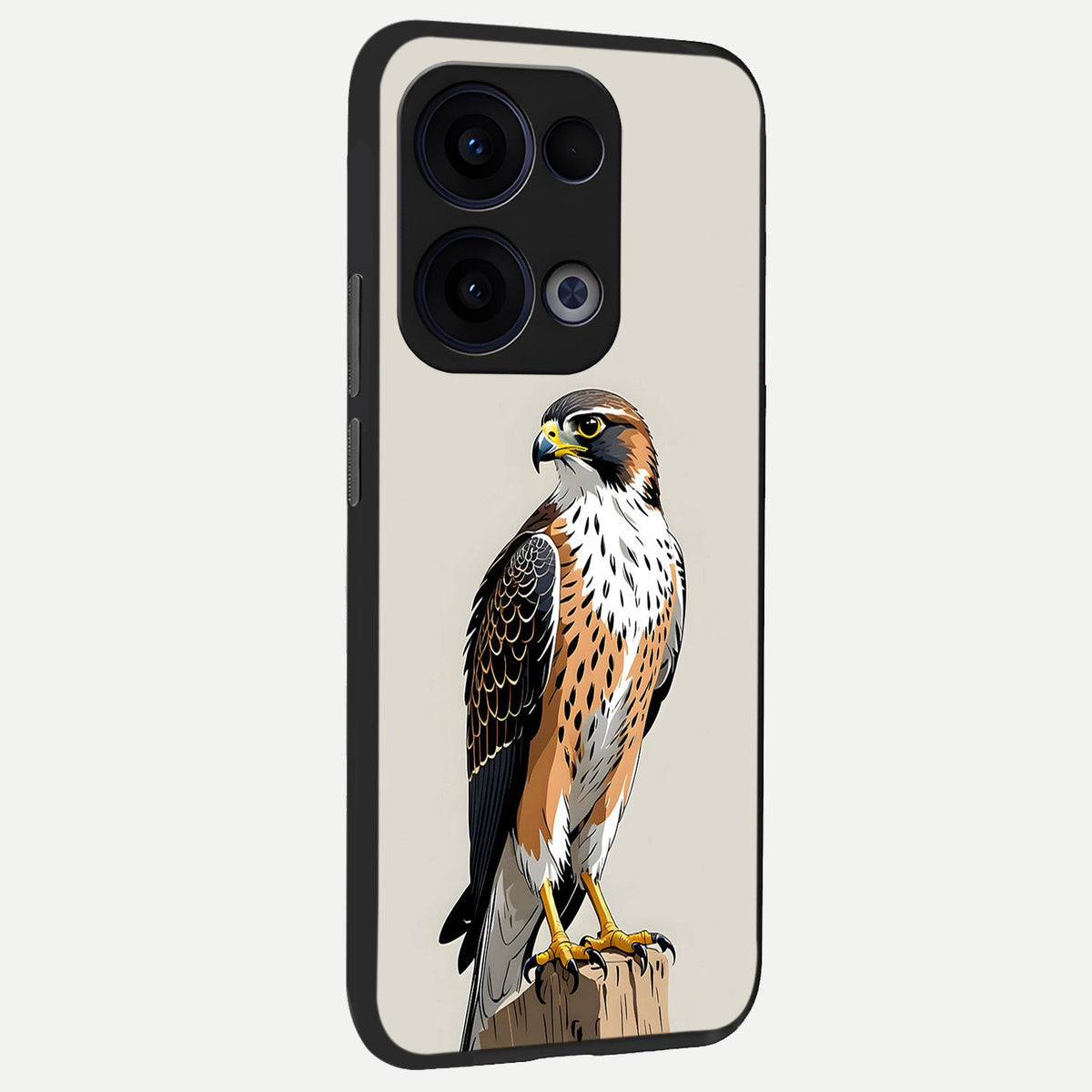  Clever Eagle back cover For Oppo Reno 13 slim fit glass case with vibrant aesthetic design
