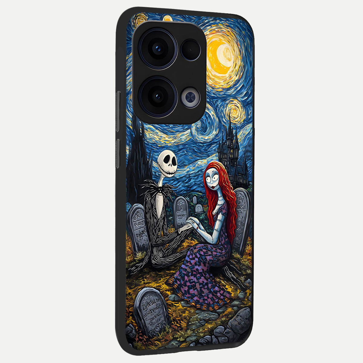  Eternal Night Love back cover For Oppo Reno 13 slim fit glass case with vibrant aesthetic design