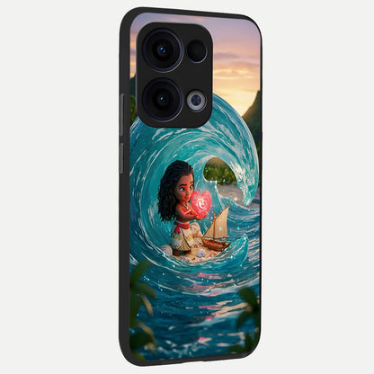  Heart of Ocean back cover For Oppo Reno 13 slim fit glass case with vibrant aesthetic design