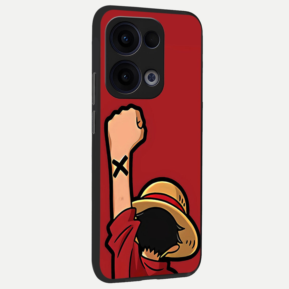  Luffy X Spirit back cover For Oppo Reno 13 slim fit glass case with vibrant aesthetic design