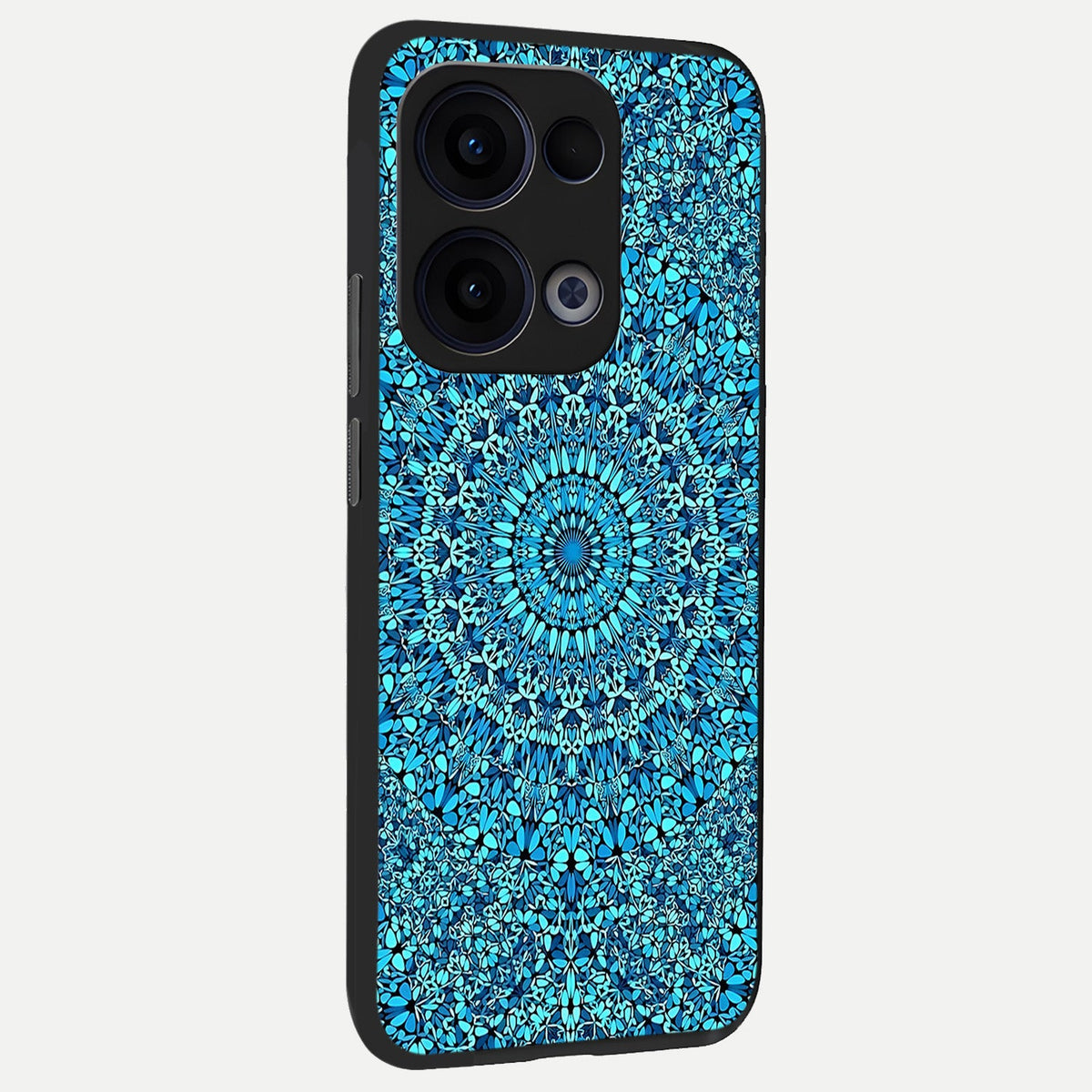  Ocean Bloom Mandala back cover For Oppo Reno 13 slim fit glass case with vibrant aesthetic design