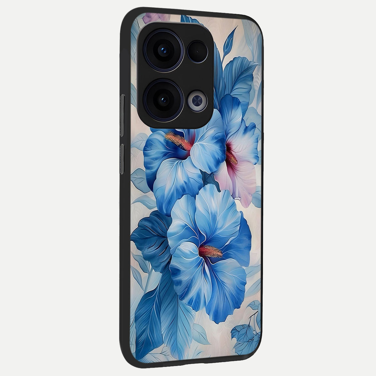  Ocean Hibiscus Grace back cover For Oppo Reno 13 slim fit glass case with vibrant aesthetic design