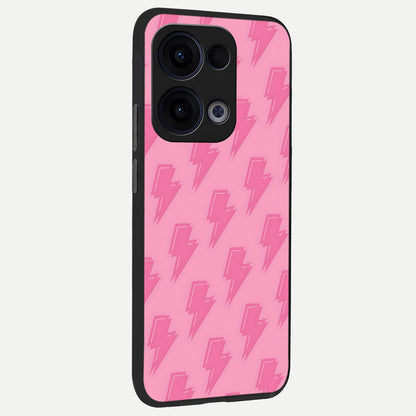  Pink Moo Magic back cover For Oppo Reno 13 slim fit glass case with vibrant aesthetic design