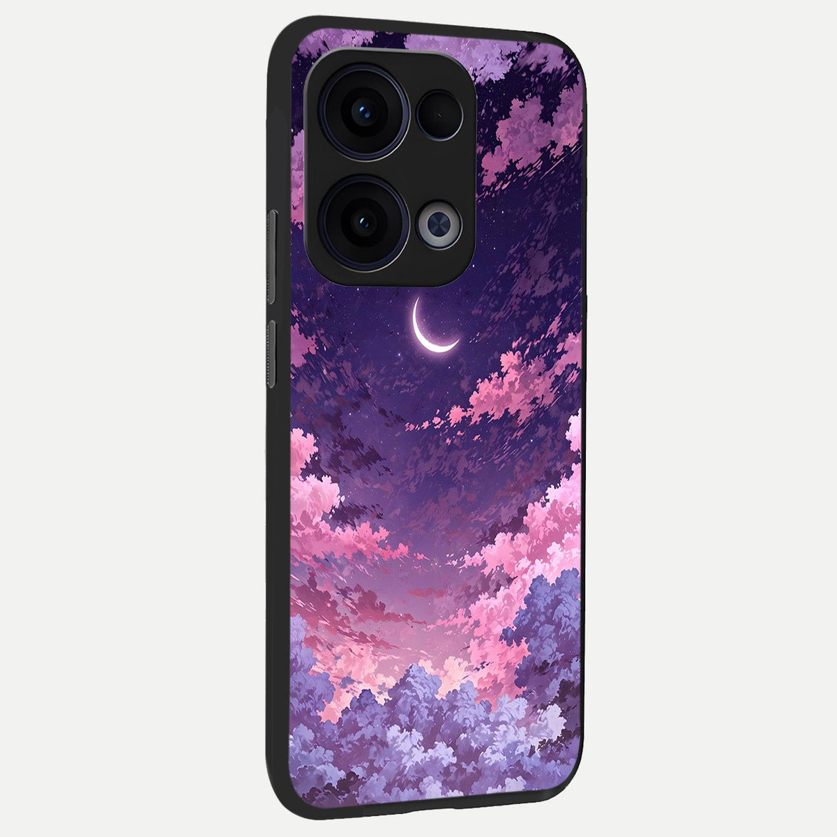  Sky Drift Clouds back cover For Oppo Reno 13 slim fit glass case with vibrant aesthetic design