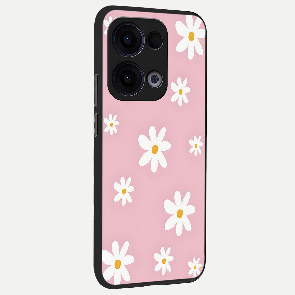  Soft Daisy Bliss back cover For Oppo Reno 13 slim fit glass case with vibrant aesthetic design