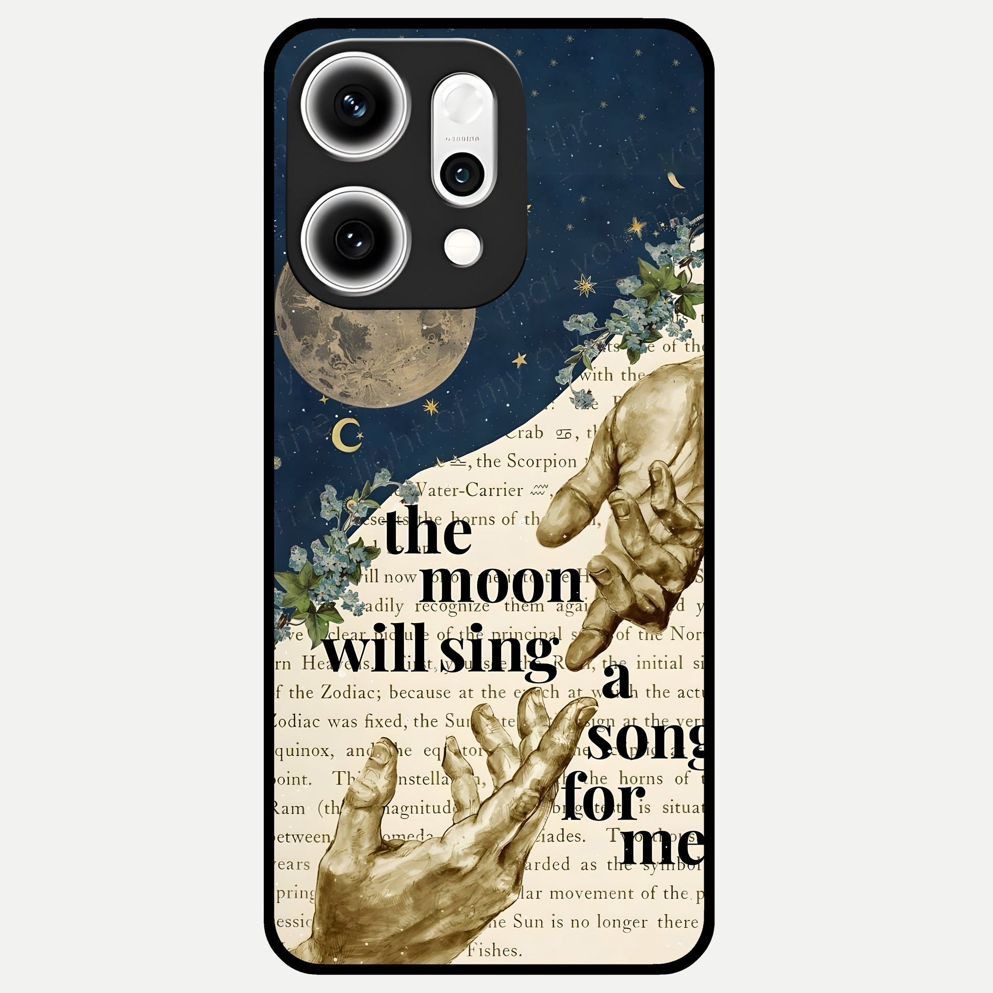  Aesthetic Divine Glass Case For Oppo Reno 14 Pro back cover – full design glossy printed glass finish