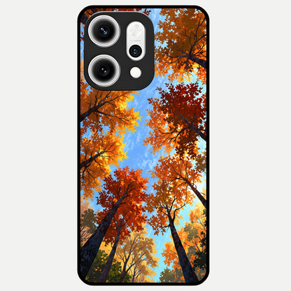  Autumn Sky Rise Glass Case For Oppo Reno 14 Pro back cover – full design glossy printed glass finish