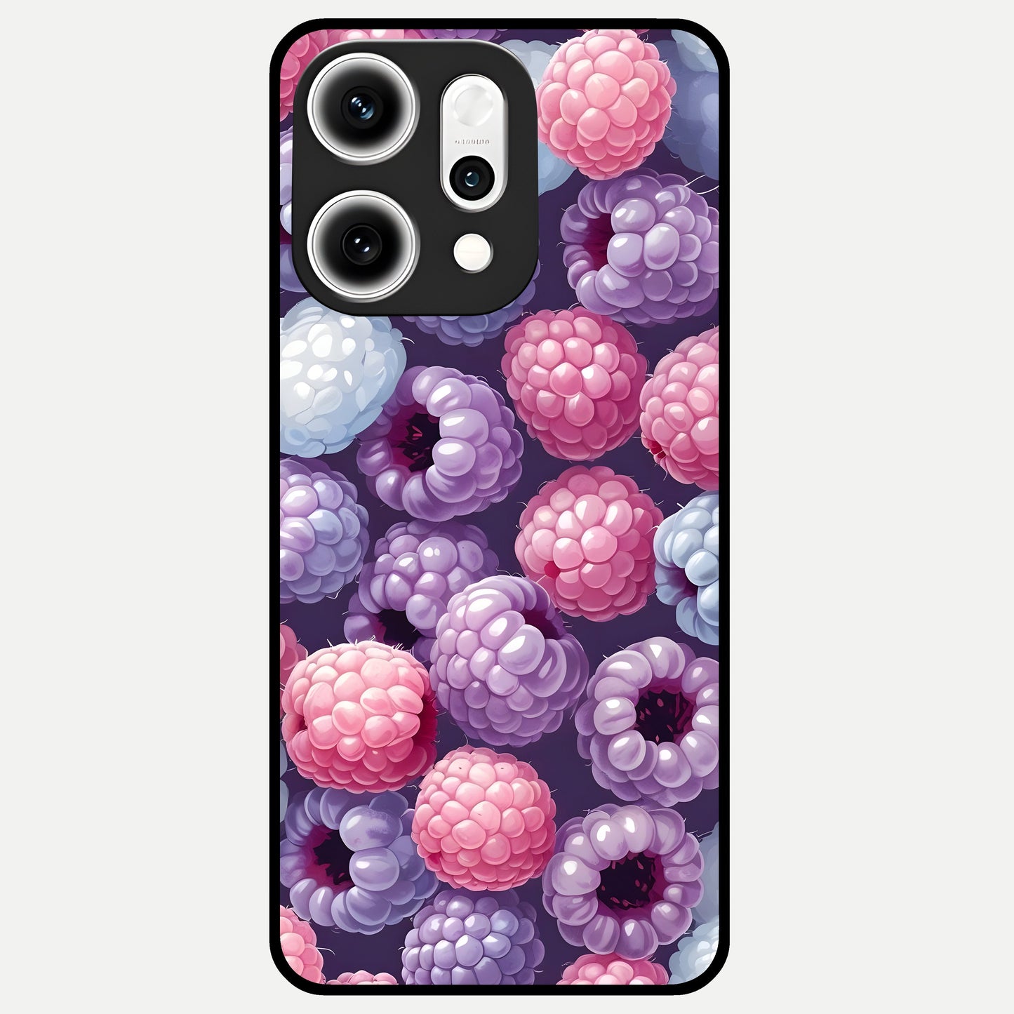  Berry Candy Pop Glass Case For Oppo Reno 14 Pro back cover – full design glossy printed glass finish