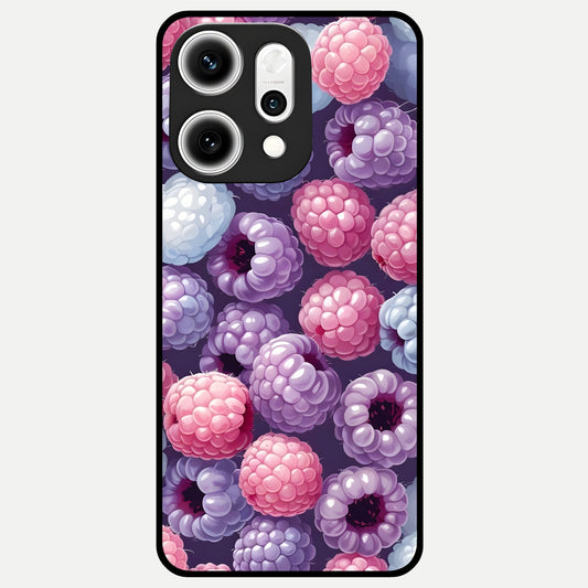  Berry Candy Pop Glass Case For Oppo Reno 14 Pro back cover – full design glossy printed glass finish
