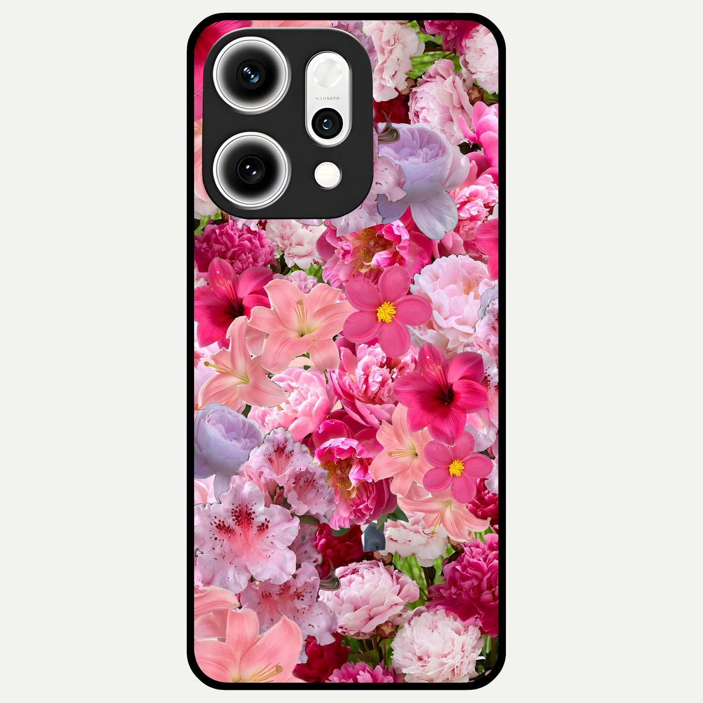  Bloom Crush Fantasy Glass Case For Oppo Reno 14 Pro back cover – full design glossy printed glass finish