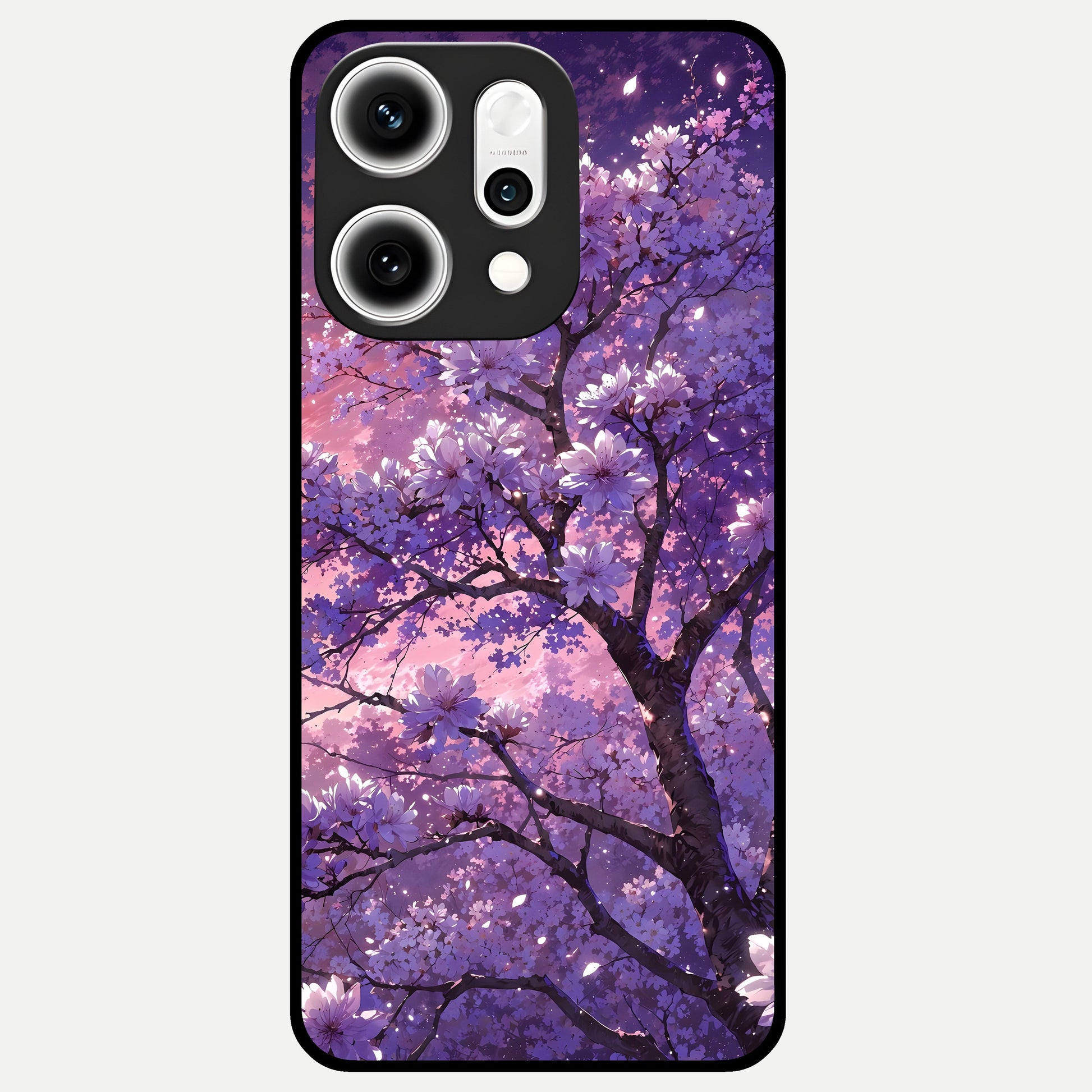  Blossom Tree Glass Case For Oppo Reno 14 Pro back cover – full design glossy printed glass finish