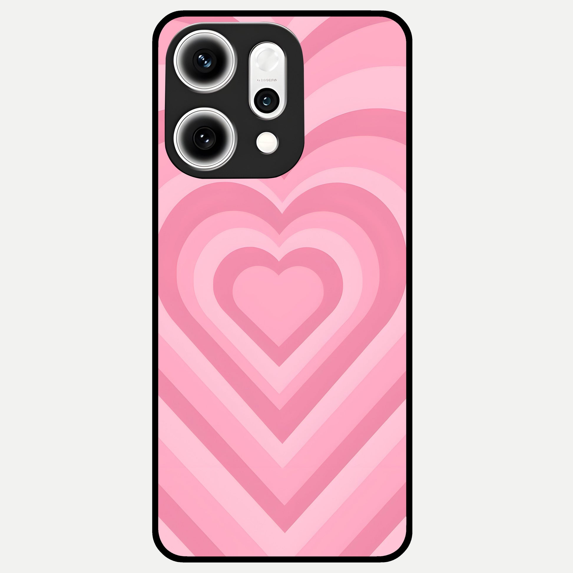  Blush Heart Waves Glass Case For Oppo Reno 14 Pro back cover – full design glossy printed glass finish