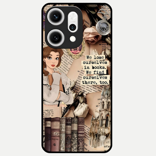  Bookish Dream World Glass Case For Oppo Reno 14 Pro back cover – full design glossy printed glass finish