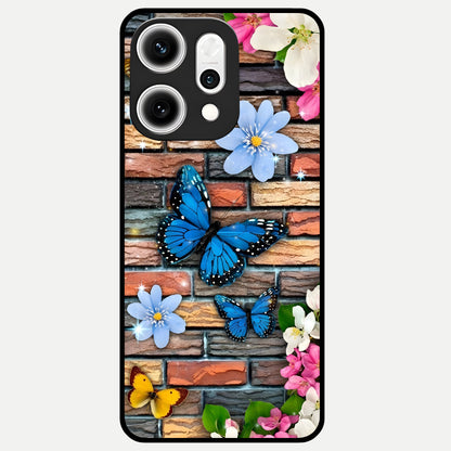  Brick Bloom Flight Glass Case For Oppo Reno 14 Pro back cover – full design glossy printed glass finish