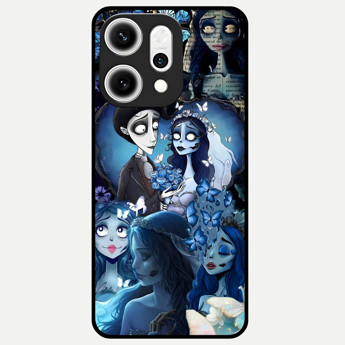  Butterfly Ghost Soul Glass Case For Oppo Reno 14 Pro back cover – full design glossy printed glass finish