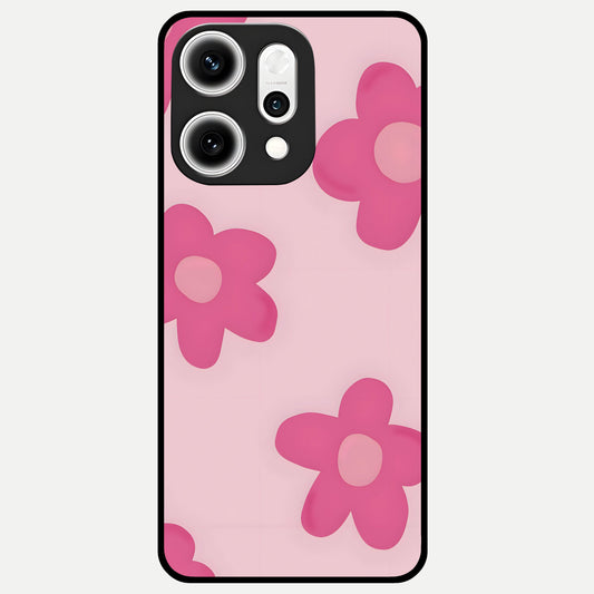  Candy Bloom Dreams Glass Case For Oppo Reno 14 Pro back cover – full design glossy printed glass finish