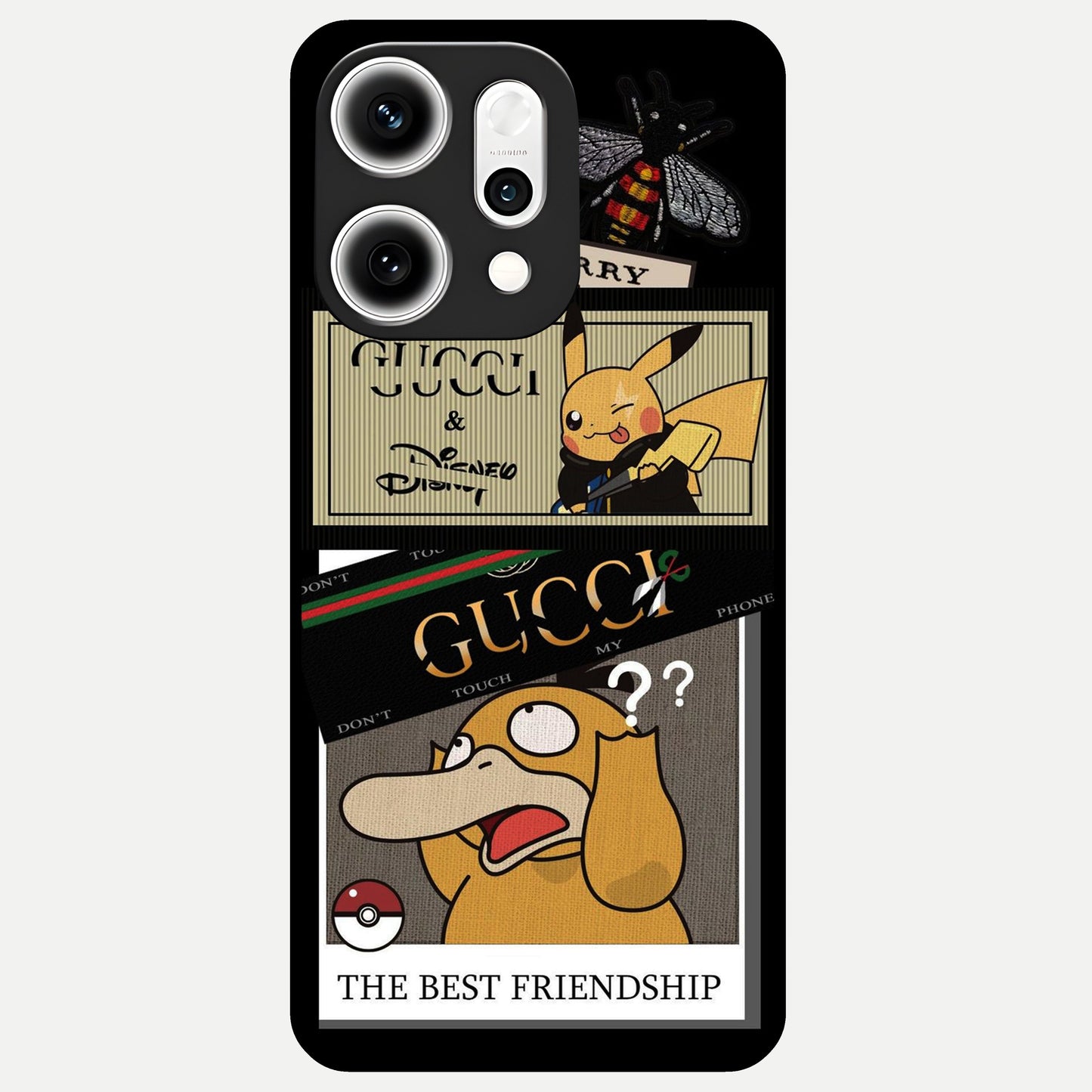  Cartoon Brand Play Mashup Glass Case For Oppo Reno 14 Pro back cover – full design glossy printed glass finish