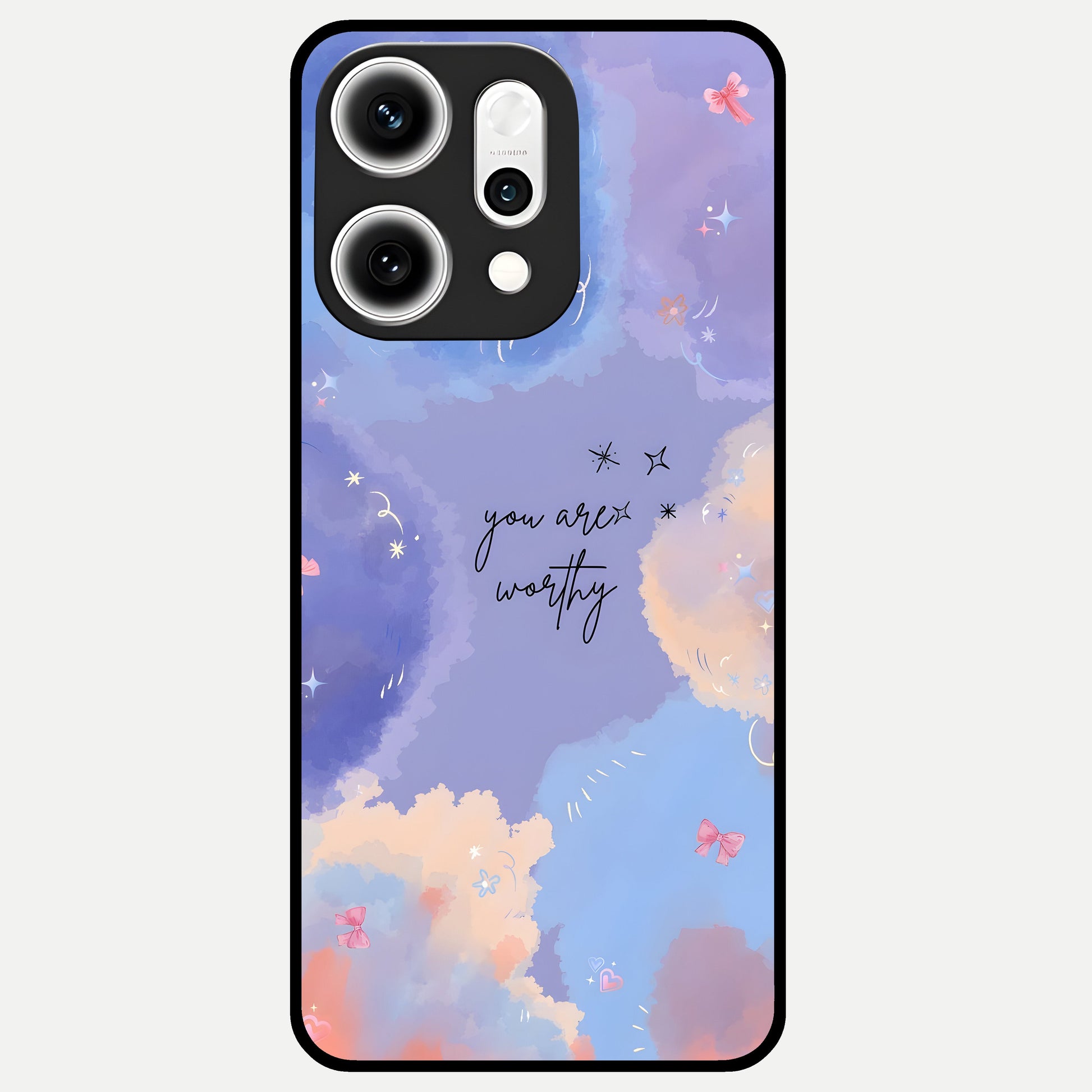  Celestial Cloud Magic Glass Case For Oppo Reno 14 Pro back cover – full design glossy printed glass finish