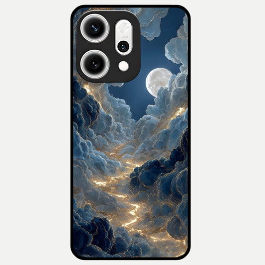 Celestial Cloud Road Glass Case For Oppo Reno 14 Pro back cover – full design glossy printed glass finish