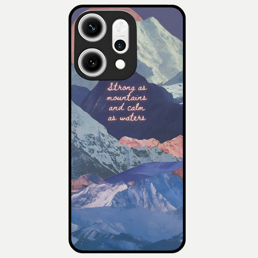  Celestial Mountain Calm Glass Case For Oppo Reno 14 Pro back cover – full design glossy printed glass finish
