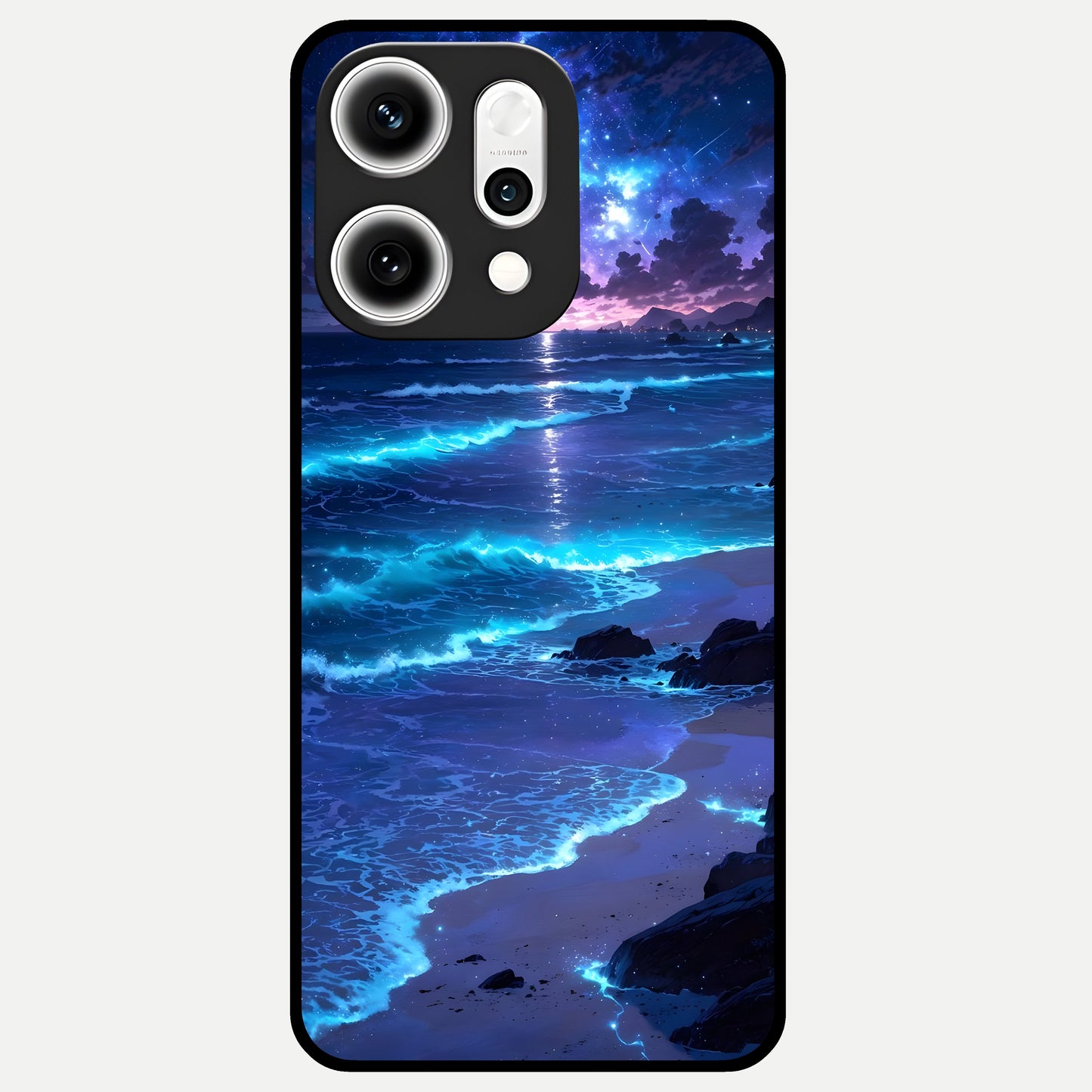  Classic Damn Look Glass Case For Oppo Reno 14 Pro back cover – full design glossy printed glass finish