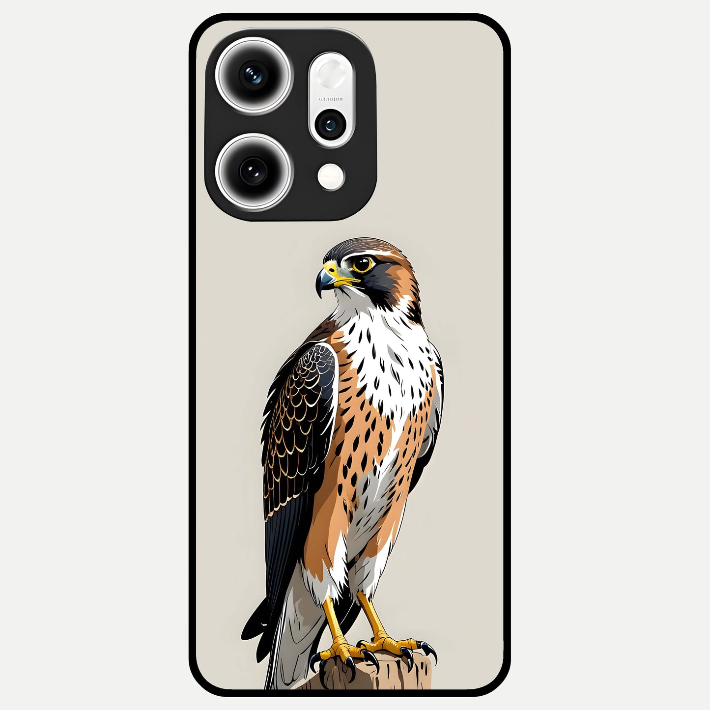  Clever Eagle Glass Case For Oppo Reno 14 Pro back cover – full design glossy printed glass finish