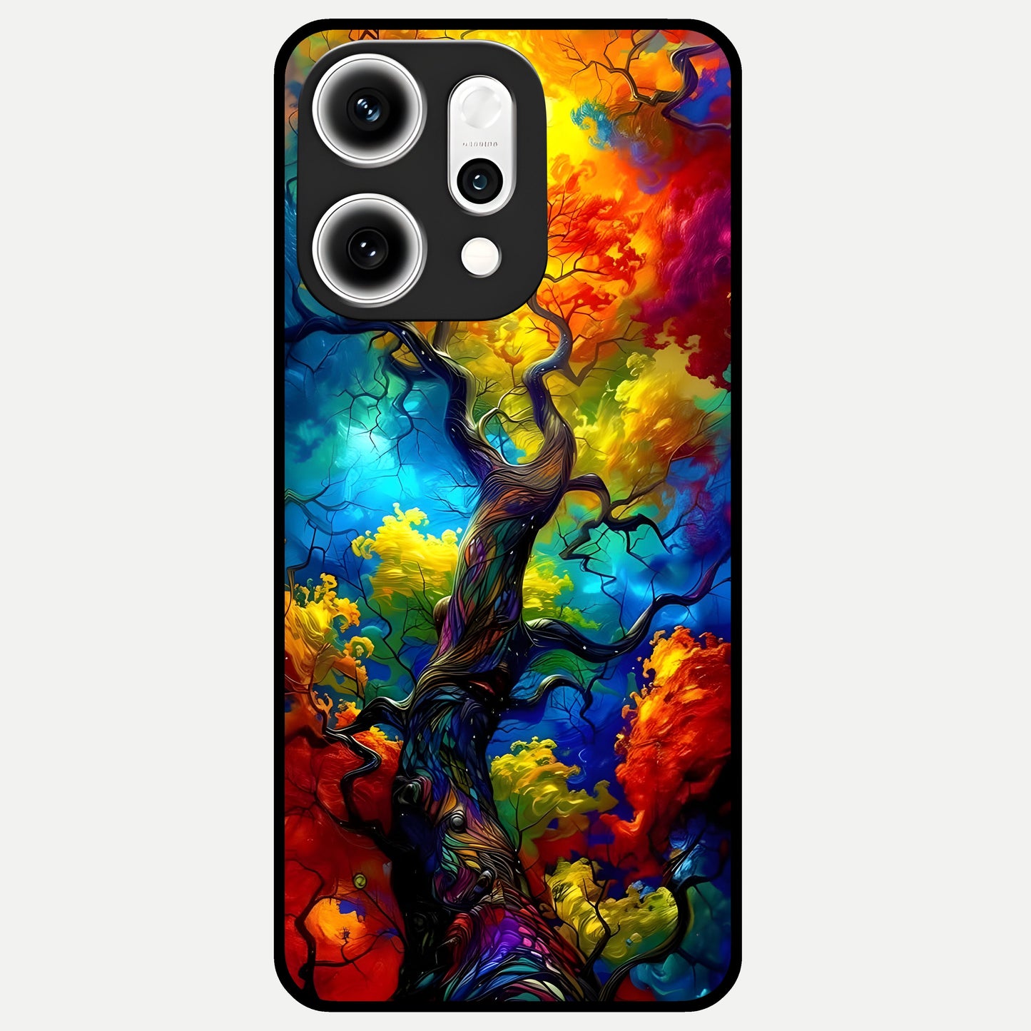  Colorful Soda Bottles Glass Case For Oppo Reno 14 Pro back cover – full design glossy printed glass finish