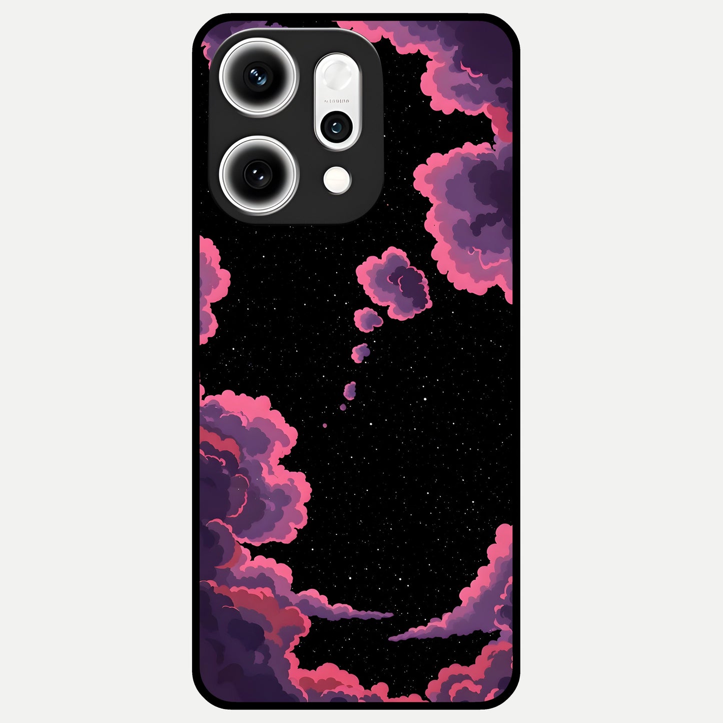  Cosmic Cloud Journey Glass Case For Oppo Reno 14 Pro back cover – full design glossy printed glass finish