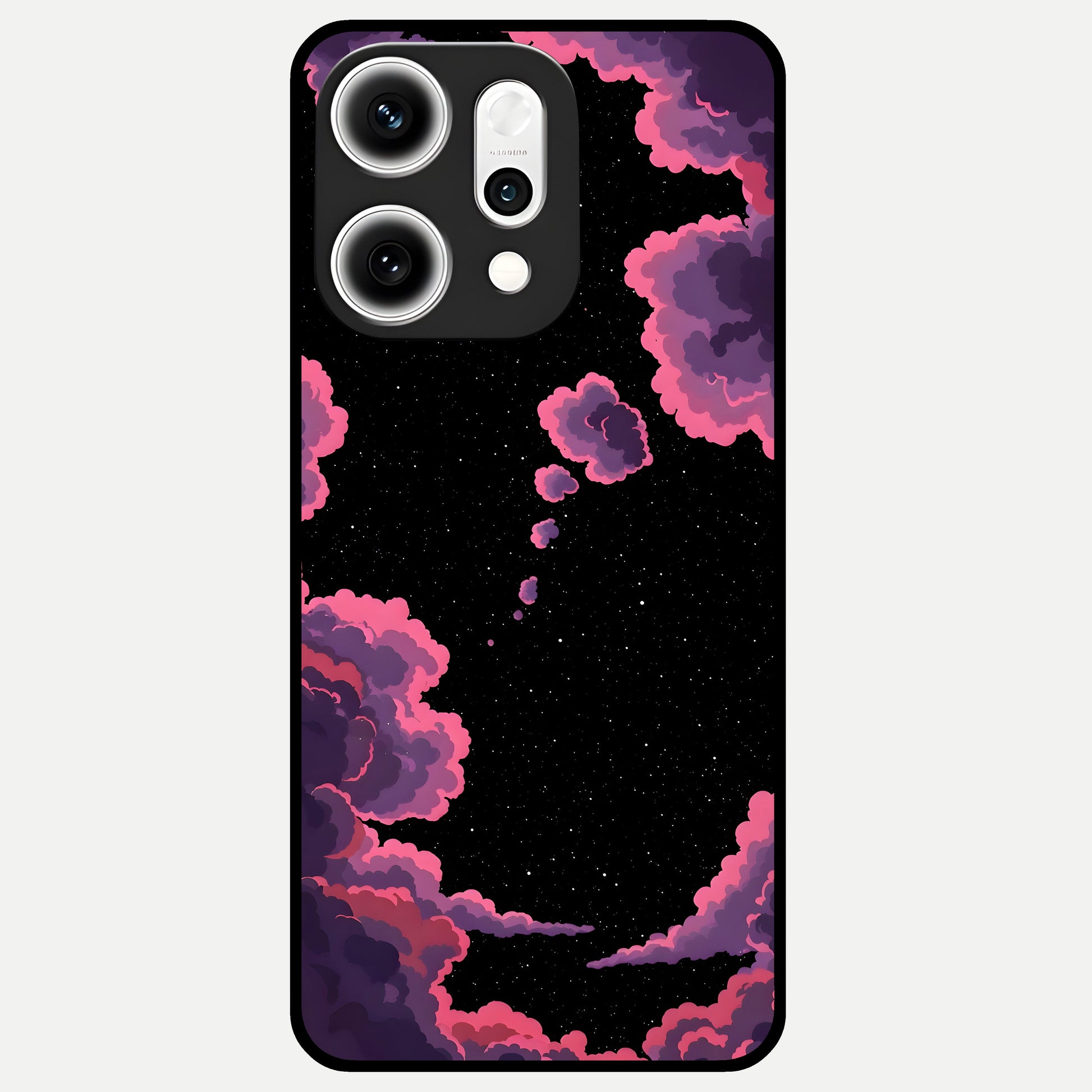  Cosmic Cloud Journey Glass Case For Oppo Reno 14 Pro back cover – full design glossy printed glass finish