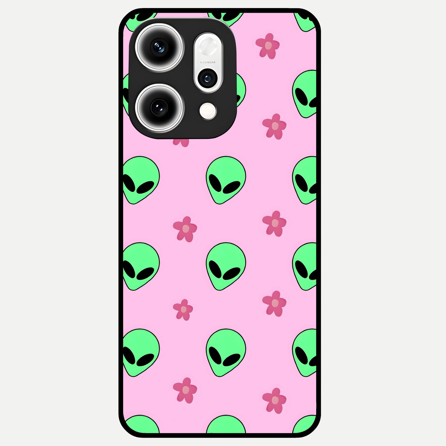  Cosmic Cute Crush Glass Case For Oppo Reno 14 Pro back cover – full design glossy printed glass finish