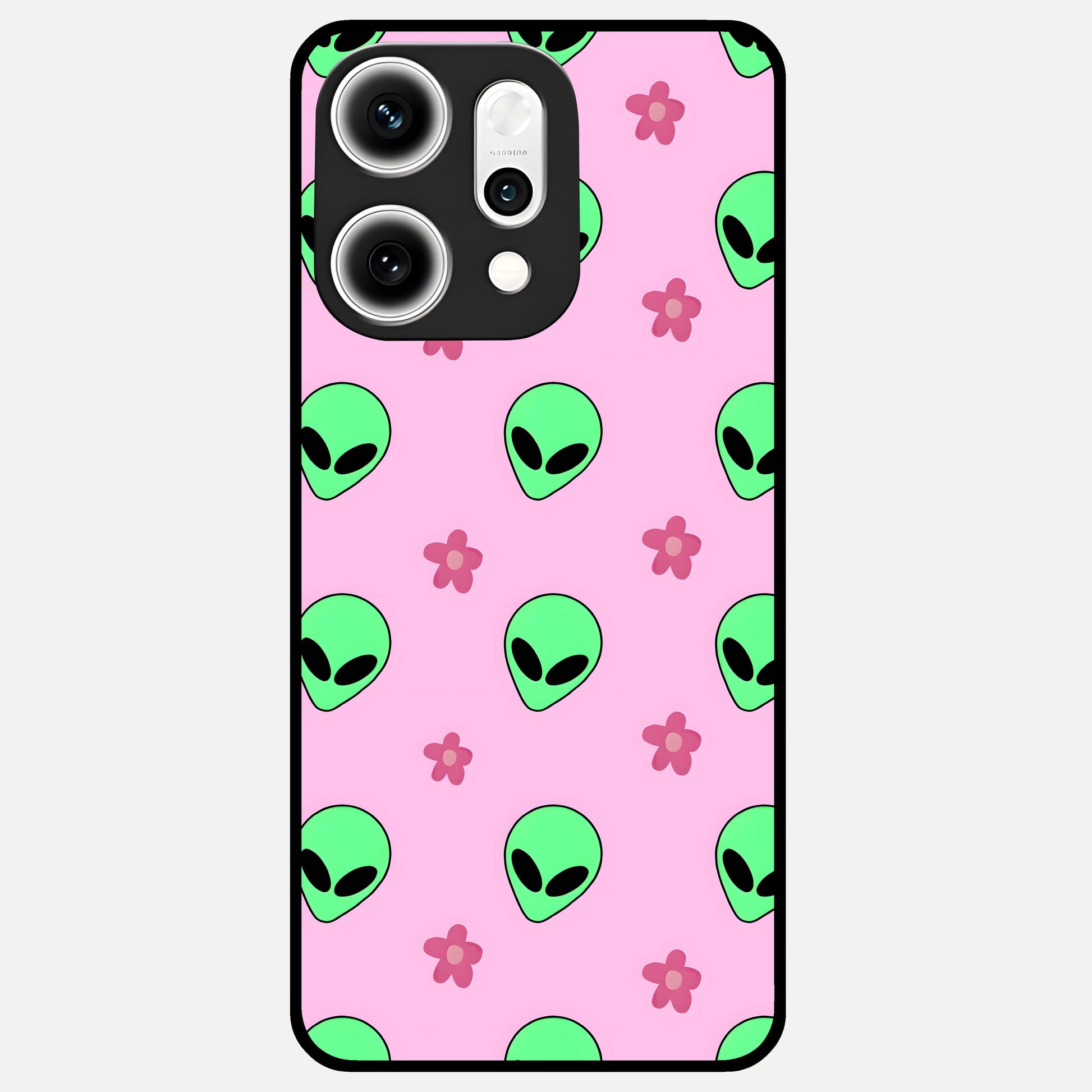  Cosmic Cute Crush Glass Case For Oppo Reno 14 Pro back cover – full design glossy printed glass finish