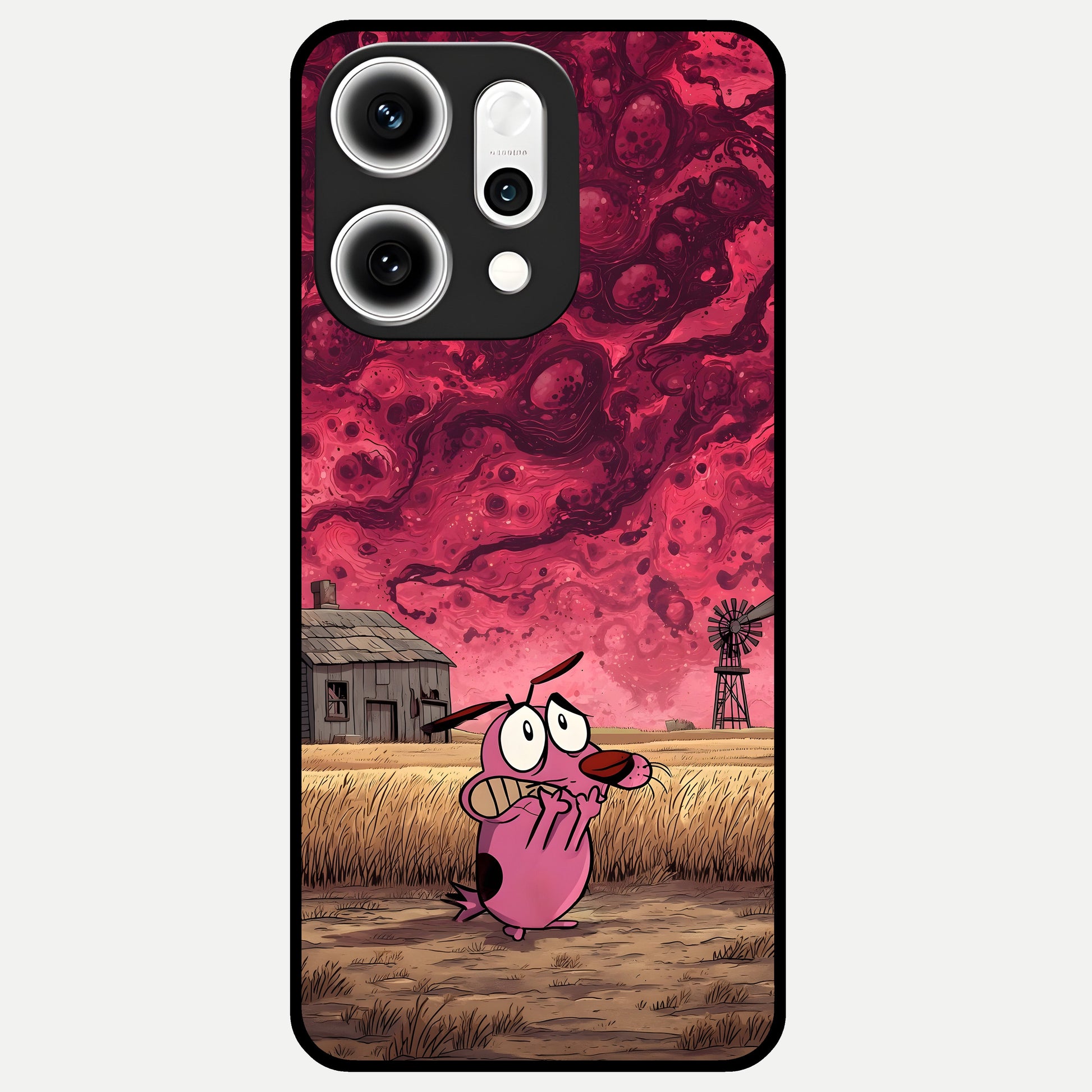  Courage Under Sky Glass Case For Oppo Reno 14 Pro back cover – full design glossy printed glass finish