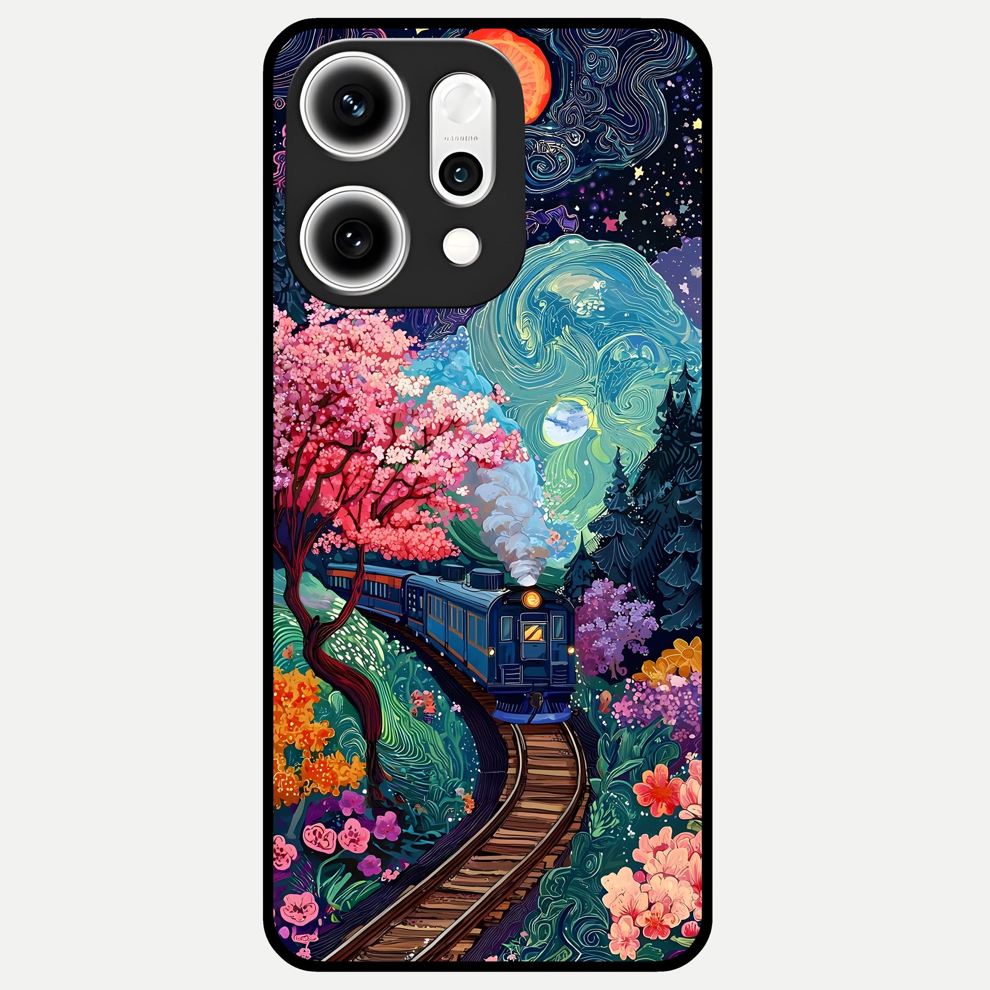  Digital Art Glass Case For Oppo Reno 14 Pro back cover – full design glossy printed glass finish