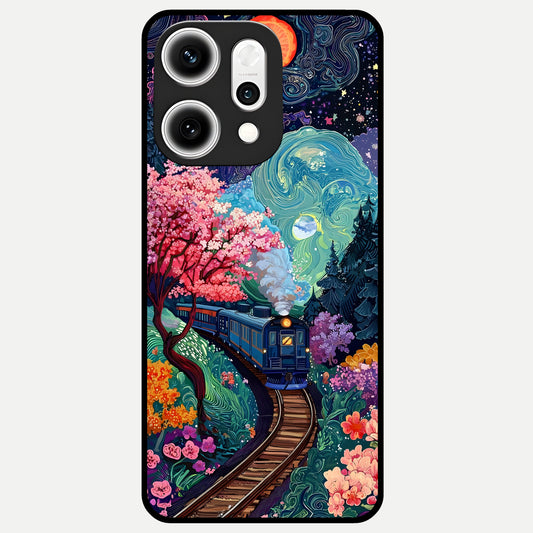  Digital Art Glass Case For Oppo Reno 14 Pro back cover – full design glossy printed glass finish