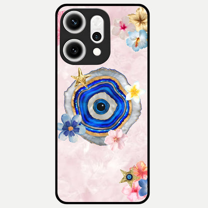  Divine Aura Bloom Glass Case For Oppo Reno 14 Pro back cover – full design glossy printed glass finish