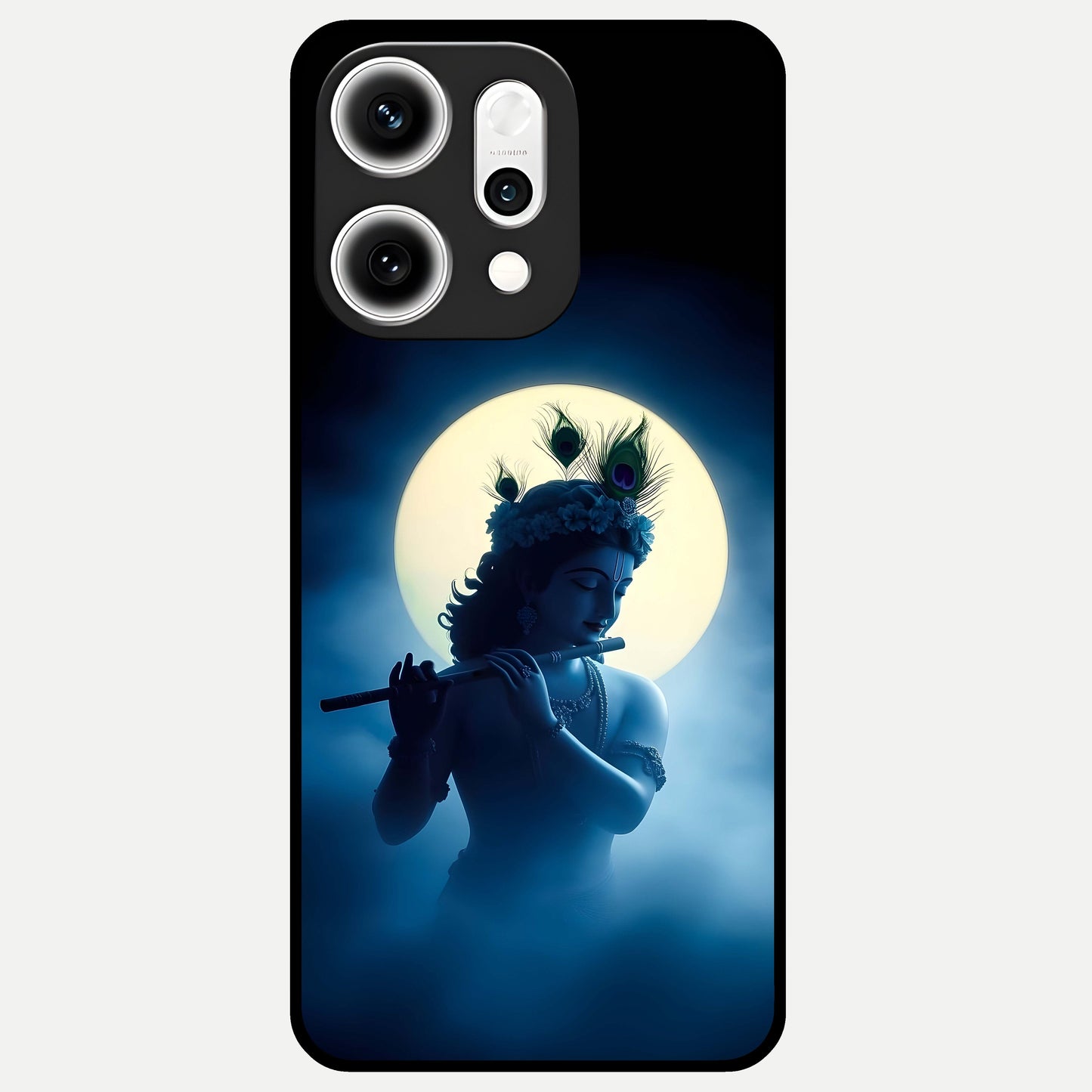  Divine Moon Flute Glass Case For Oppo Reno 14 Pro back cover – full design glossy printed glass finish