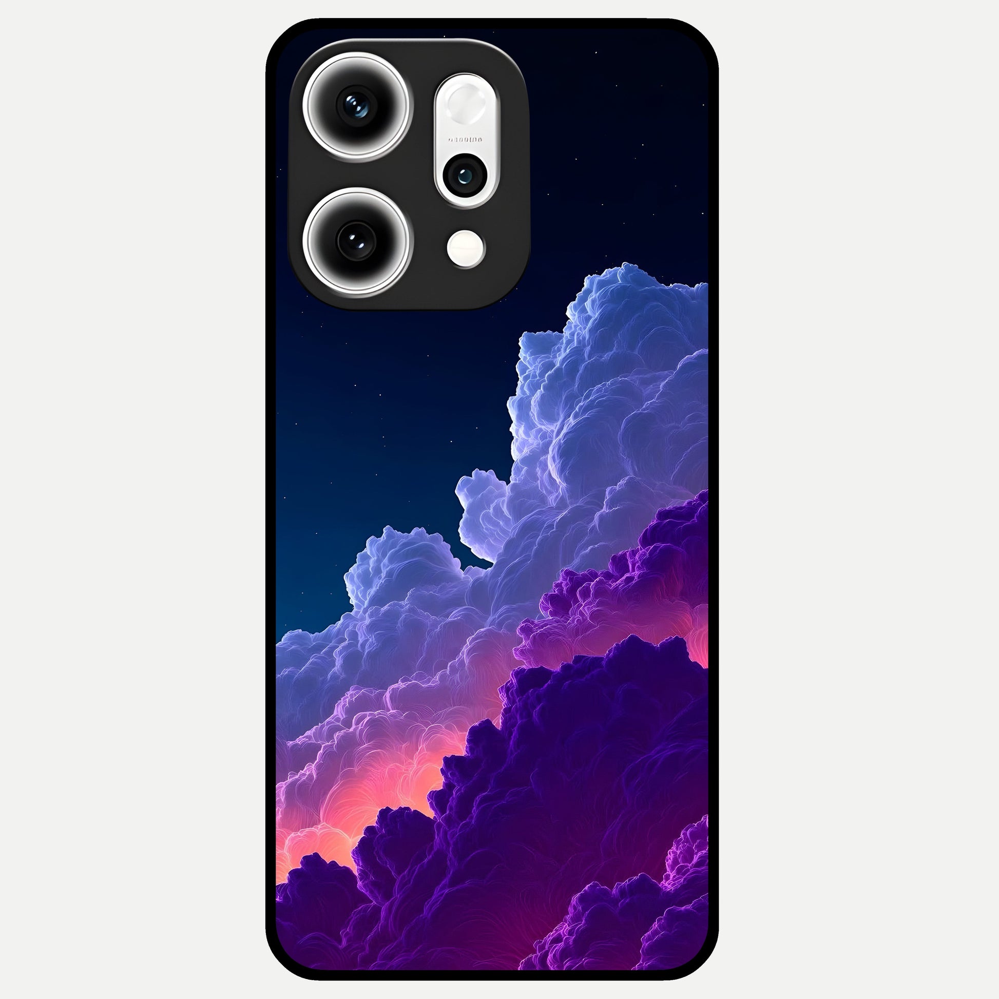  Dreamy Cloud Skies Glass Case For Oppo Reno 14 Pro back cover – full design glossy printed glass finish