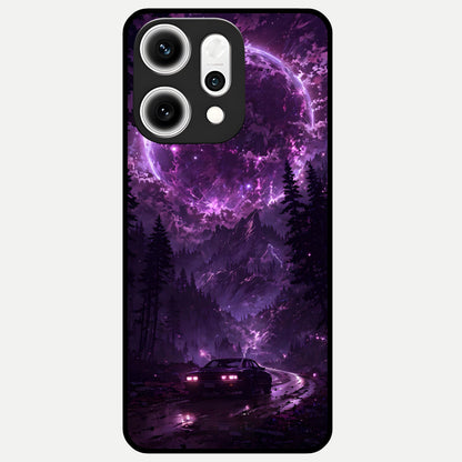  Eternal Cosmic Drive Glass Case For Oppo Reno 14 Pro back cover – full design glossy printed glass finish