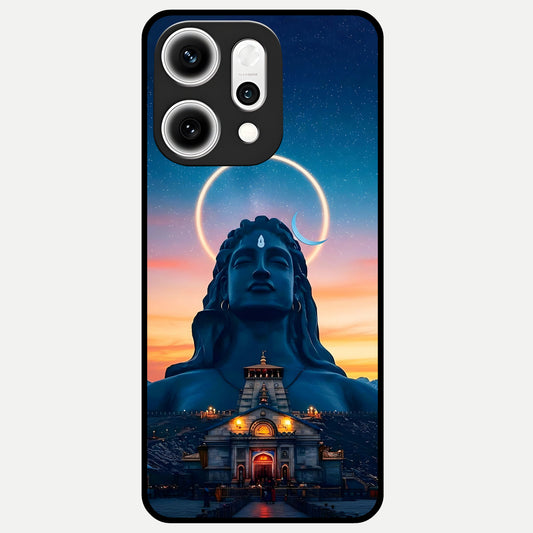  Eternal Shiva Aura Glass Case For Oppo Reno 14 Pro back cover – full design glossy printed glass finish