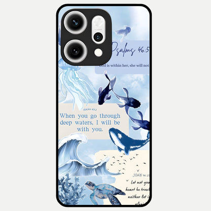  Faithful Ocean Promise Glass Case For Oppo Reno 14 Pro back cover – full design glossy printed glass finish