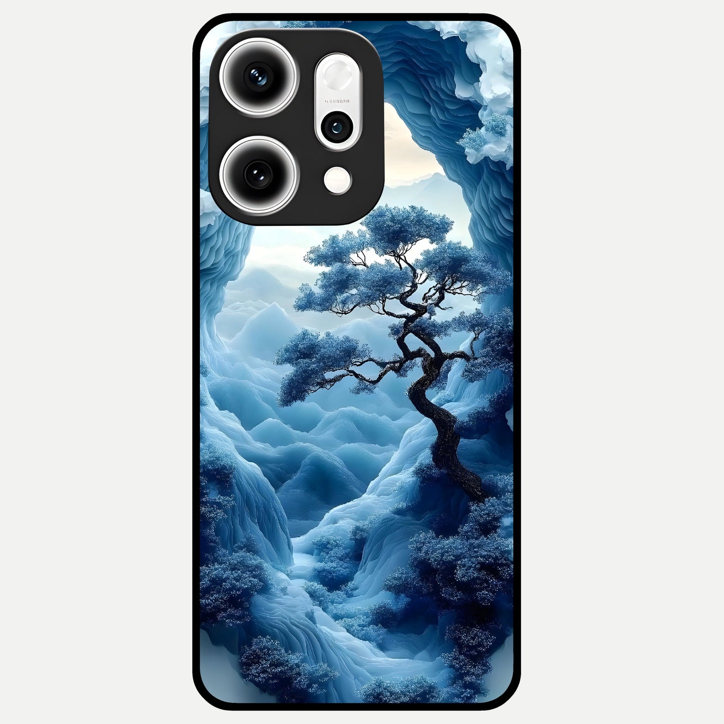  Frozen Serenity Gate Glass Case For Oppo Reno 14 Pro back cover – full design glossy printed glass finish