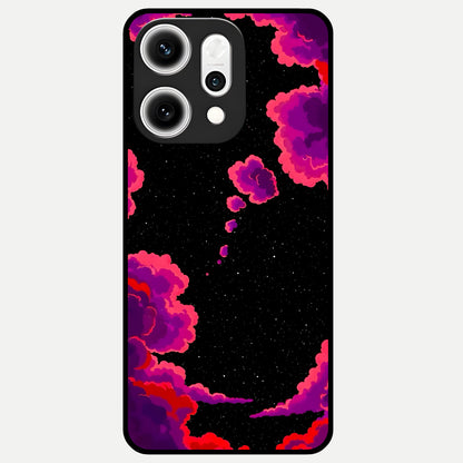  Galaxy Dream Frame Glass Case For Oppo Reno 14 Pro back cover – full design glossy printed glass finish