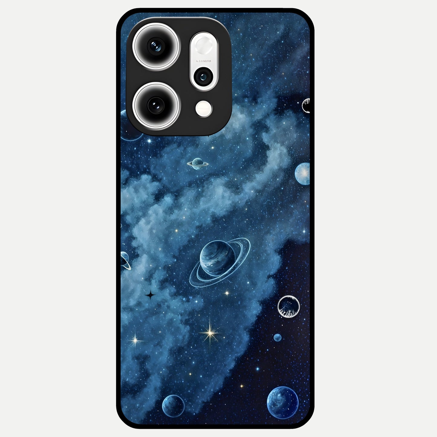  Galaxy Dream Space Glass Case For Oppo Reno 14 Pro back cover – full design glossy printed glass finish