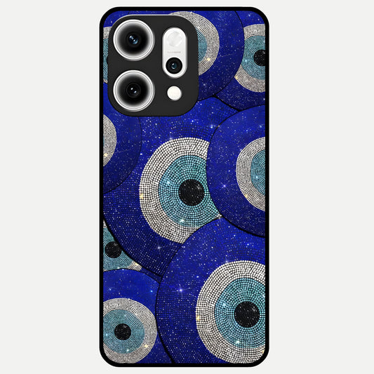  Galaxy Eye Flow Glass Case For Oppo Reno 14 Pro back cover – full design glossy printed glass finish