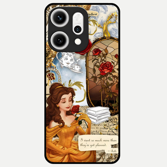  Golden Dream Belle Glass Case For Oppo Reno 14 Pro back cover – full design glossy printed glass finish