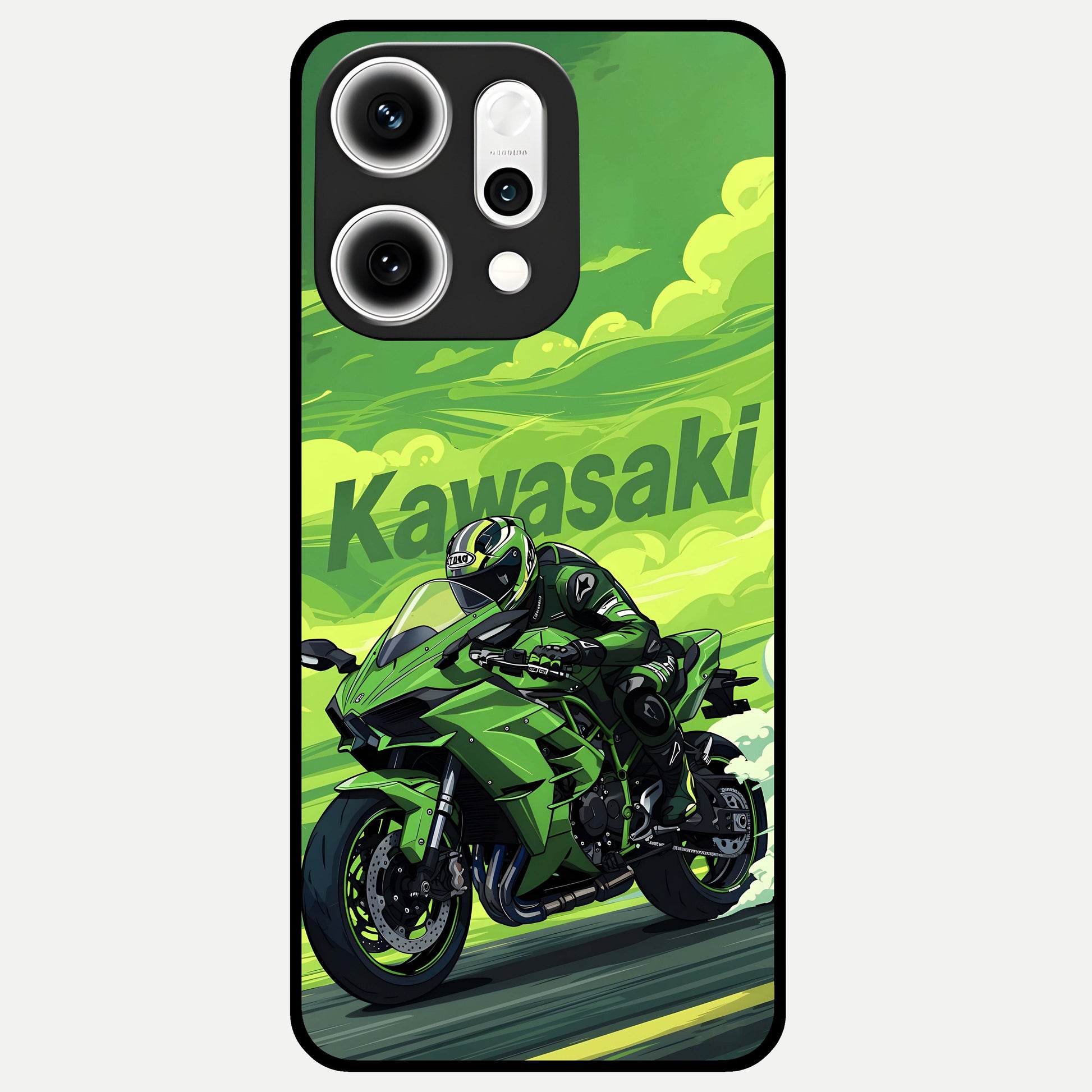  Greenery Sky Glass Case For Oppo Reno 14 Pro back cover – full design glossy printed glass finish
