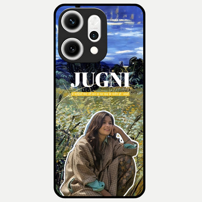  Jugni Soul Vibes Glass Case For Oppo Reno 14 Pro back cover – full design glossy printed glass finish