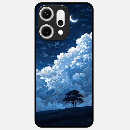  Midnight Sky Serenity Glass Case For Oppo Reno 14 Pro back cover – full design glossy printed glass finish