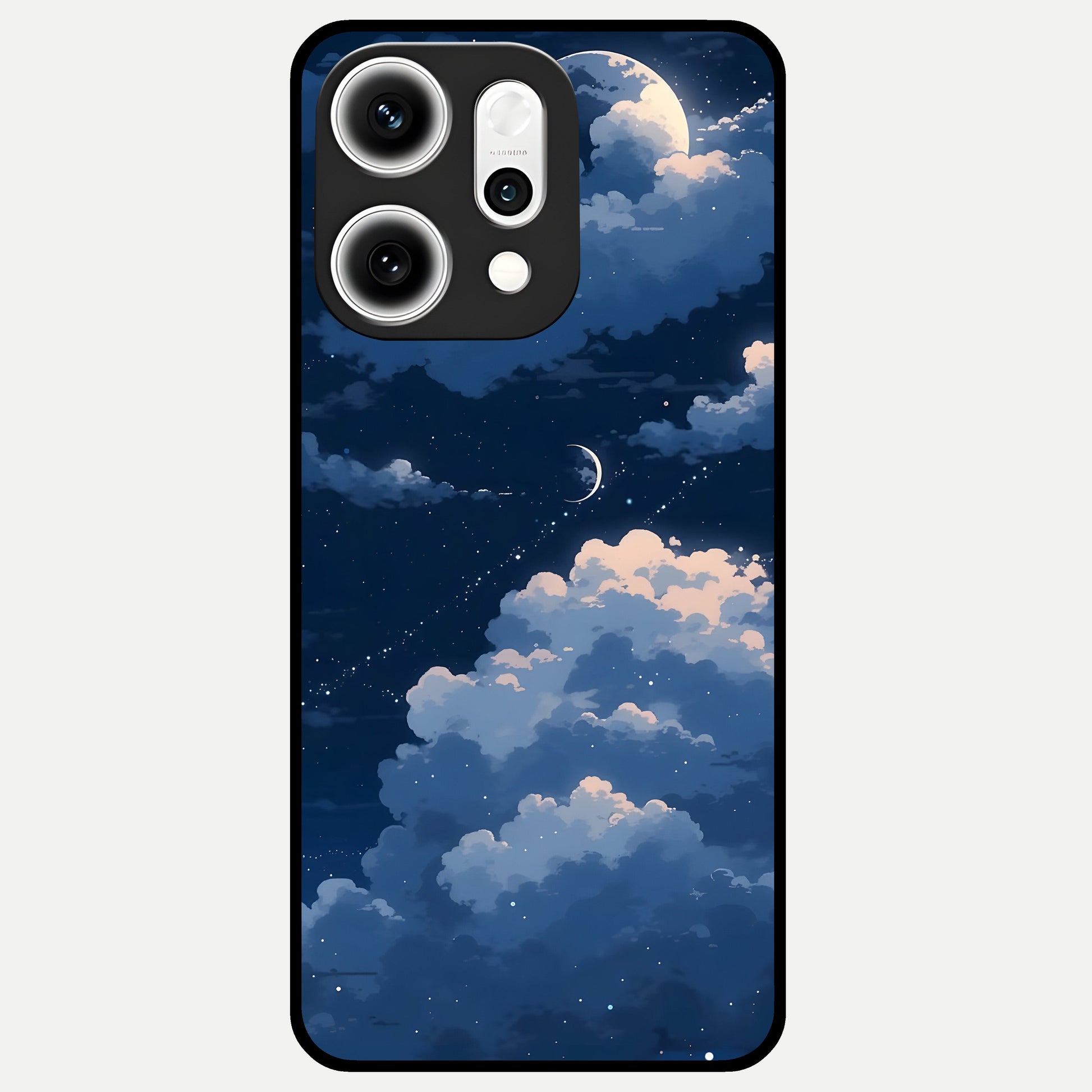  Moon Dream Haze Glass Case For Oppo Reno 14 Pro back cover – full design glossy printed glass finish
