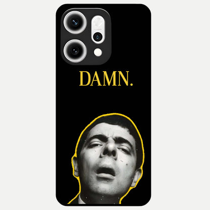  Mr Bean Damn Glass Case For Oppo Reno 14 Pro back cover – full design glossy printed glass finish